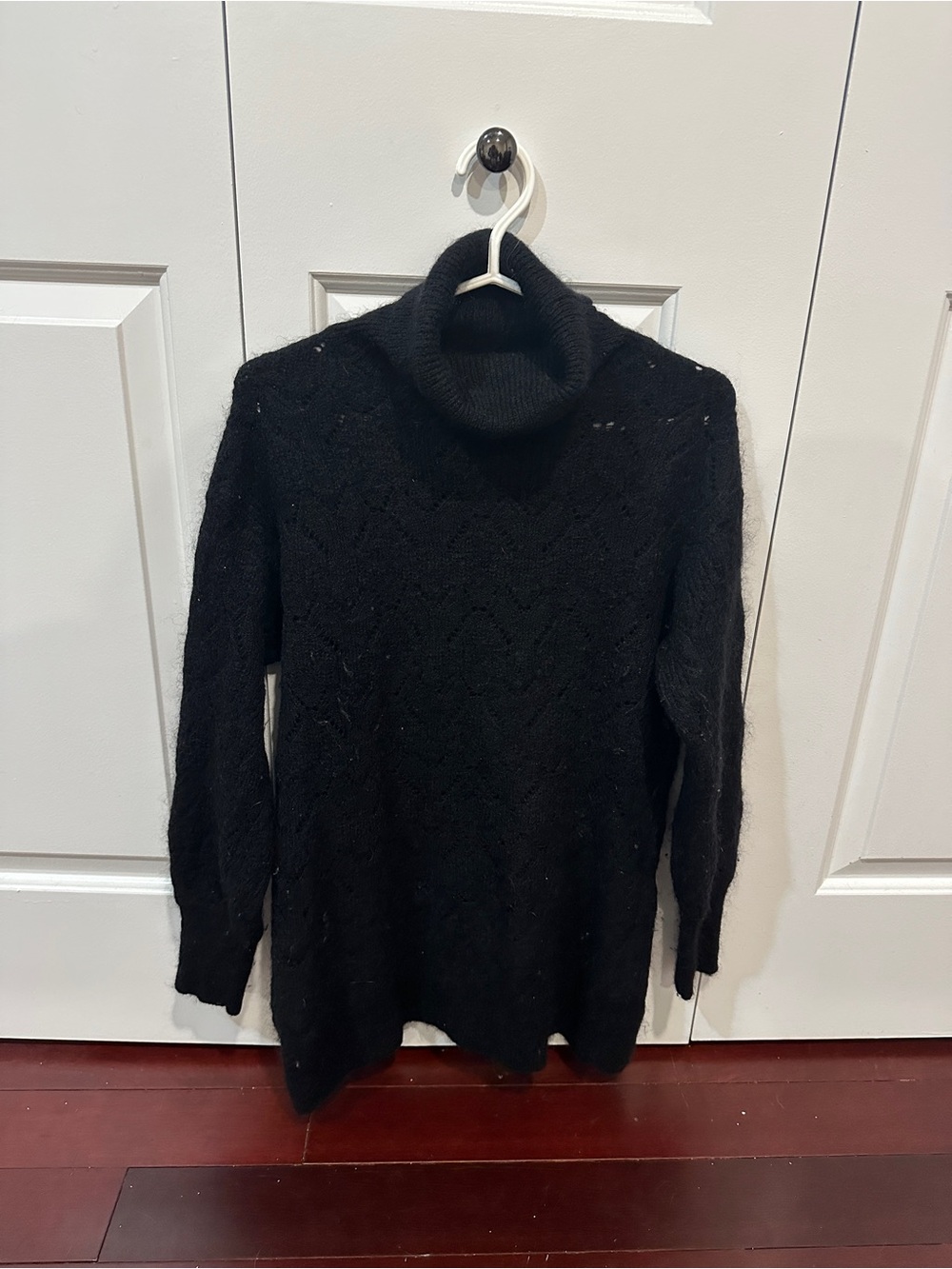 Little Moon Black Turtleneck Women’s Sweater - wool